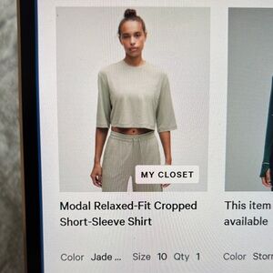 Lululemon Modal Relaxed-Fit Cropped Shirt